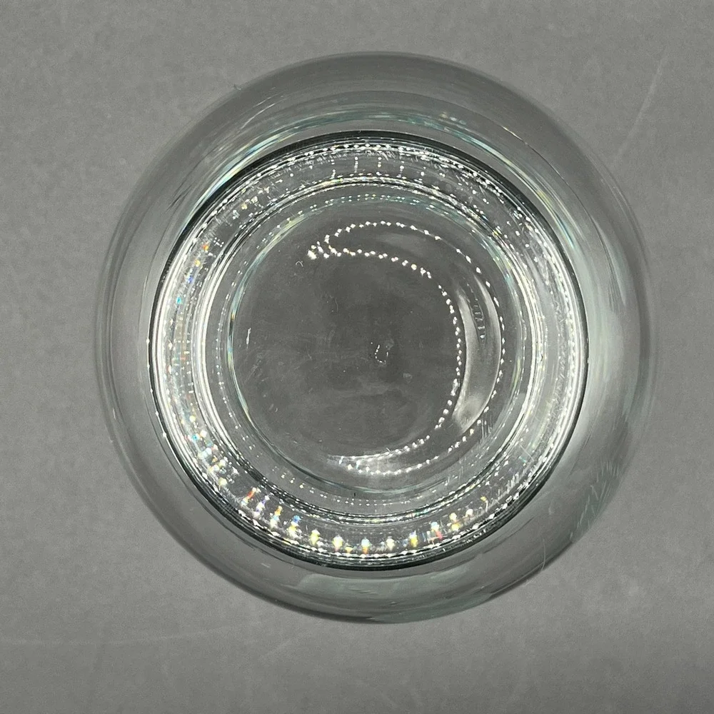 Clear Glass Vase Etched Floral Rose Leaves Footed‎ Pedestal Base Home 9.5